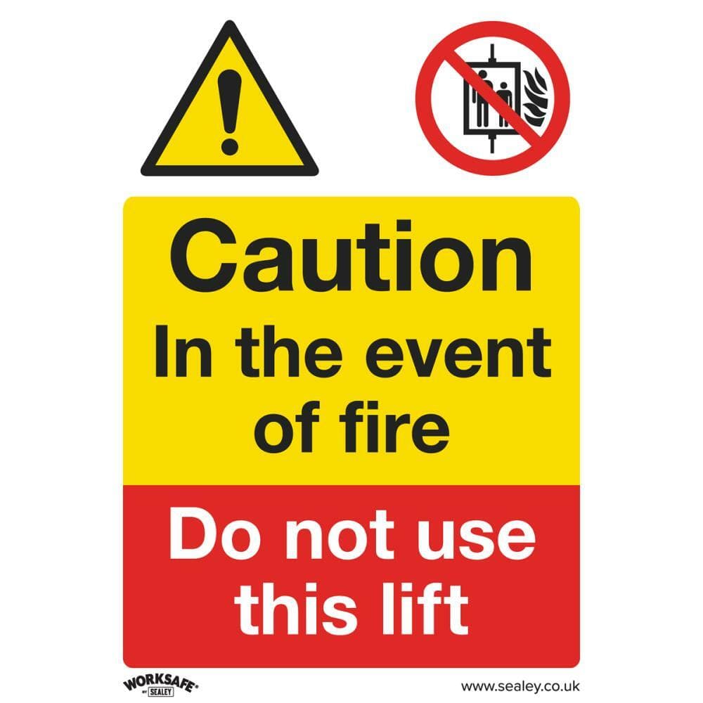 Sealey SS43V10 Warning Safety Sign - Caution Do Not Use Lift - Self-Adhesive Vinyl - Pack Of 10