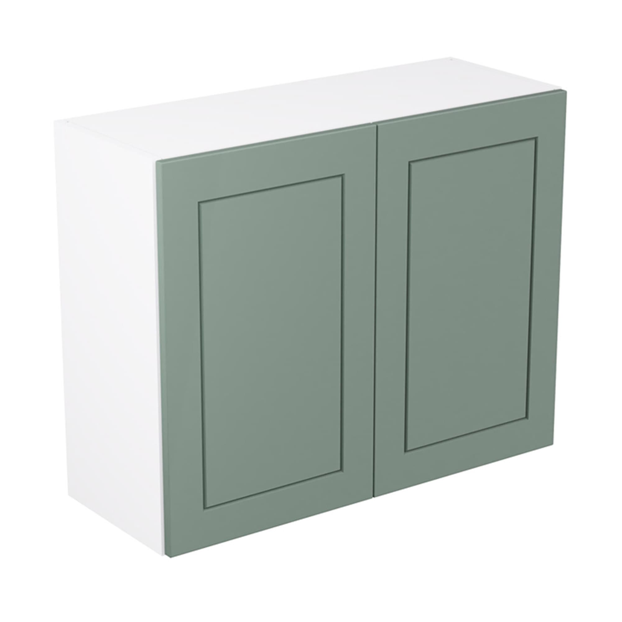 Flatpack 900 Wall Kitchen Cabinet Shaker Ultra Matt Sage Green