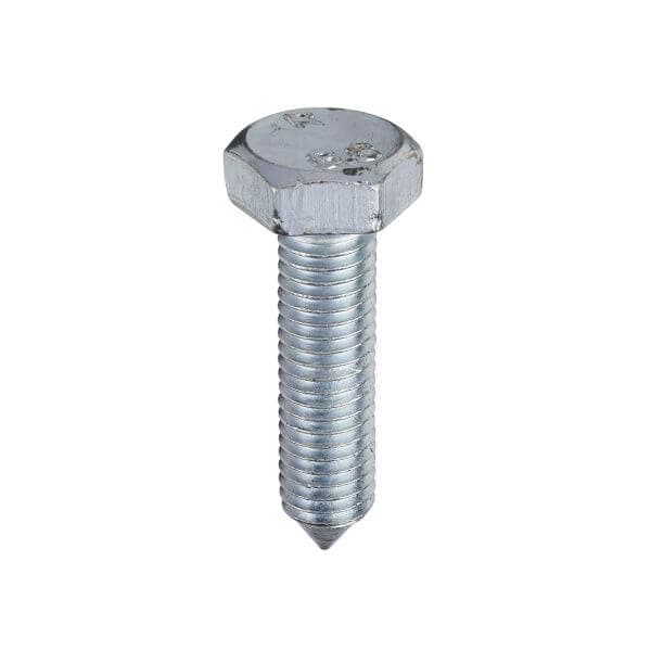 M10 x 40 HT Hex Sets Cone Point Zinc Plated