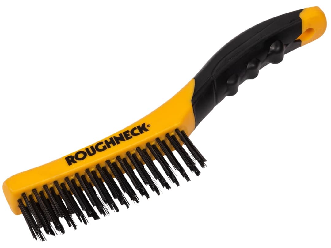 Roughneck Shoe Handle Wire Brush Soft Grip 255mm (10in) 52-044