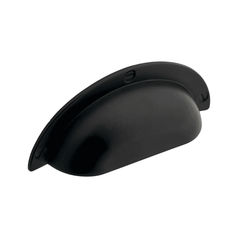 Shell Shape Cabinet/Drawer Pull Handle - 64mm - Matte Black - Elite Knobs & Handles