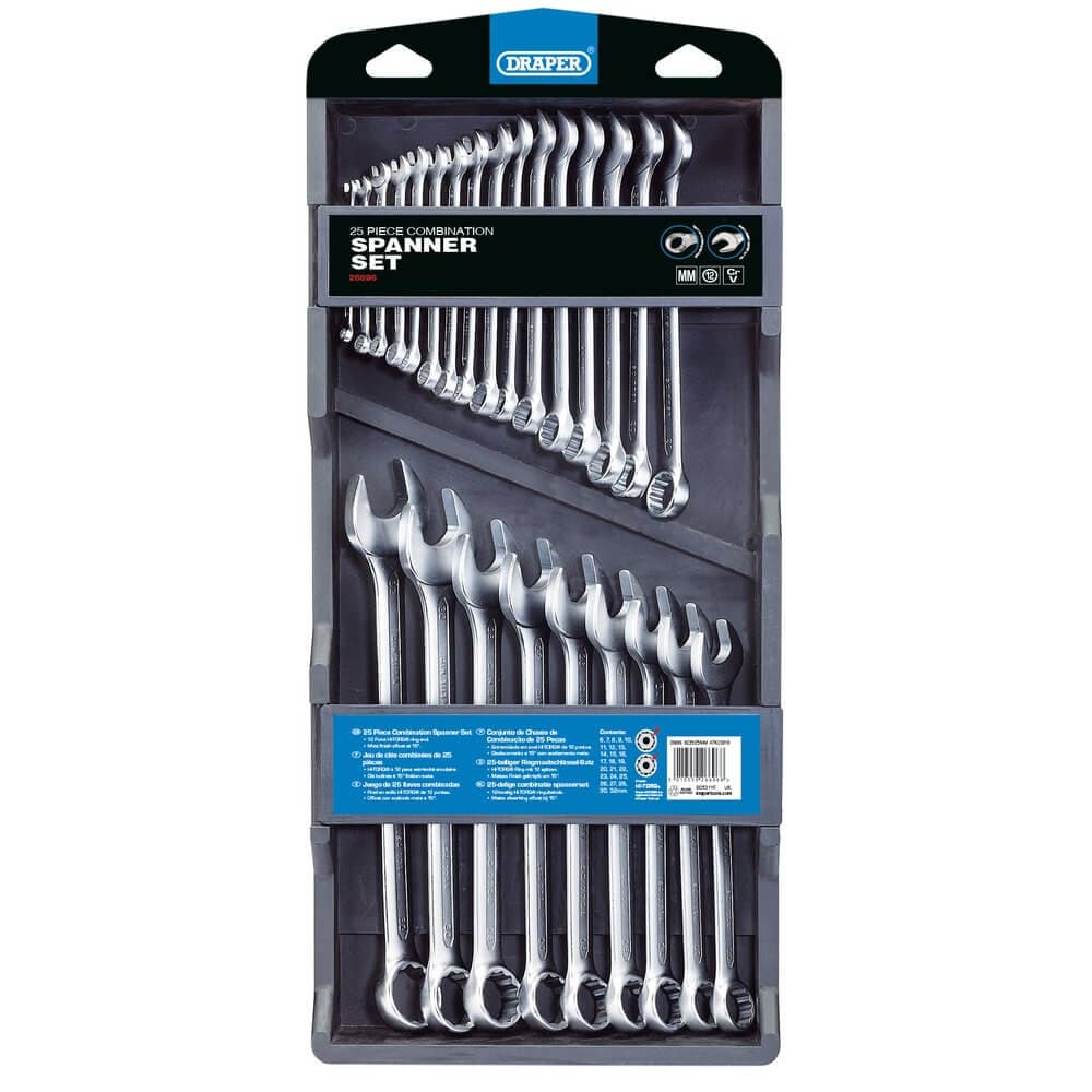 Draper 26696 Hi-Torq® Metric Combination Spanner Set (25 Piece) per set