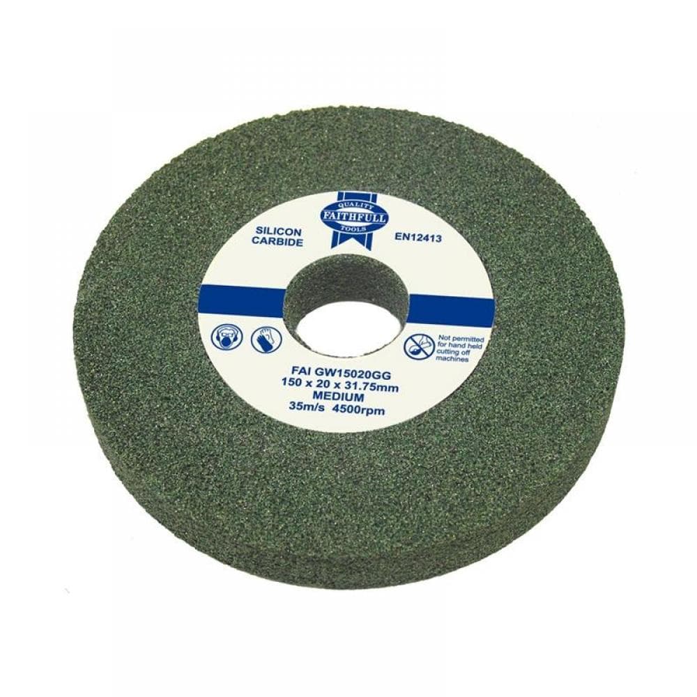 Faithfull General Purpose Grinding Wheel 150 X 16Mm Green Grit