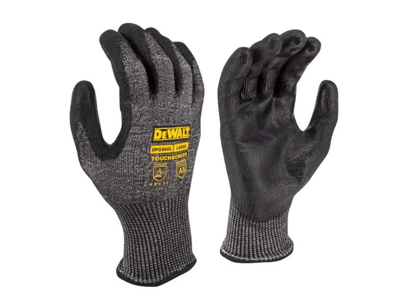 Dewalt DPG860L EU Cut D Touchscreen Gloves - L (Size 9)