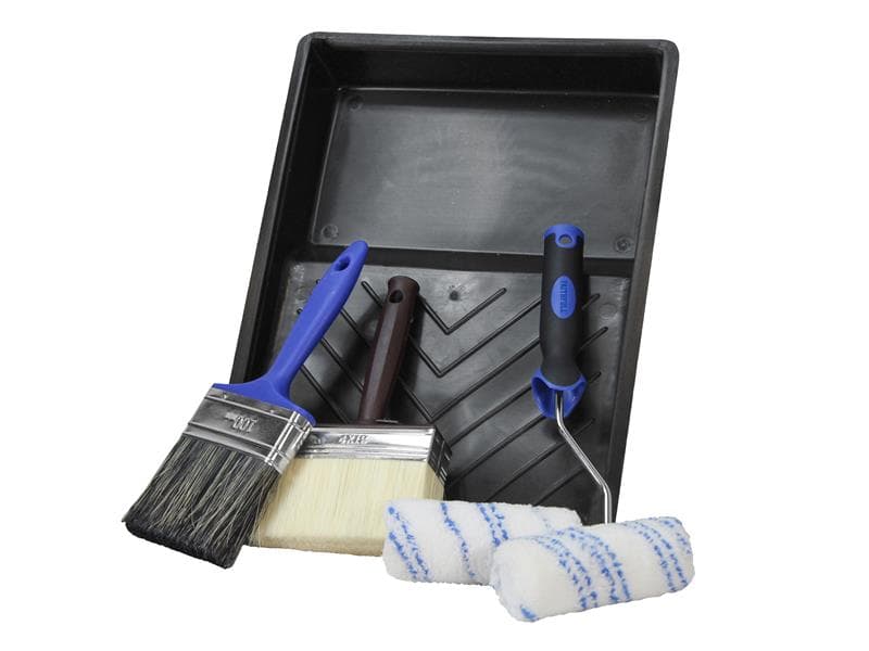 Faithfull 75RKITWOOD Wood Care Paint Brush & Roller Kit 6 Piece