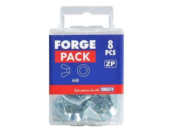 Forgepack FPWING12 Wing Nuts & Flat Washers - Zinc Plated M12 (Pack Of 4)