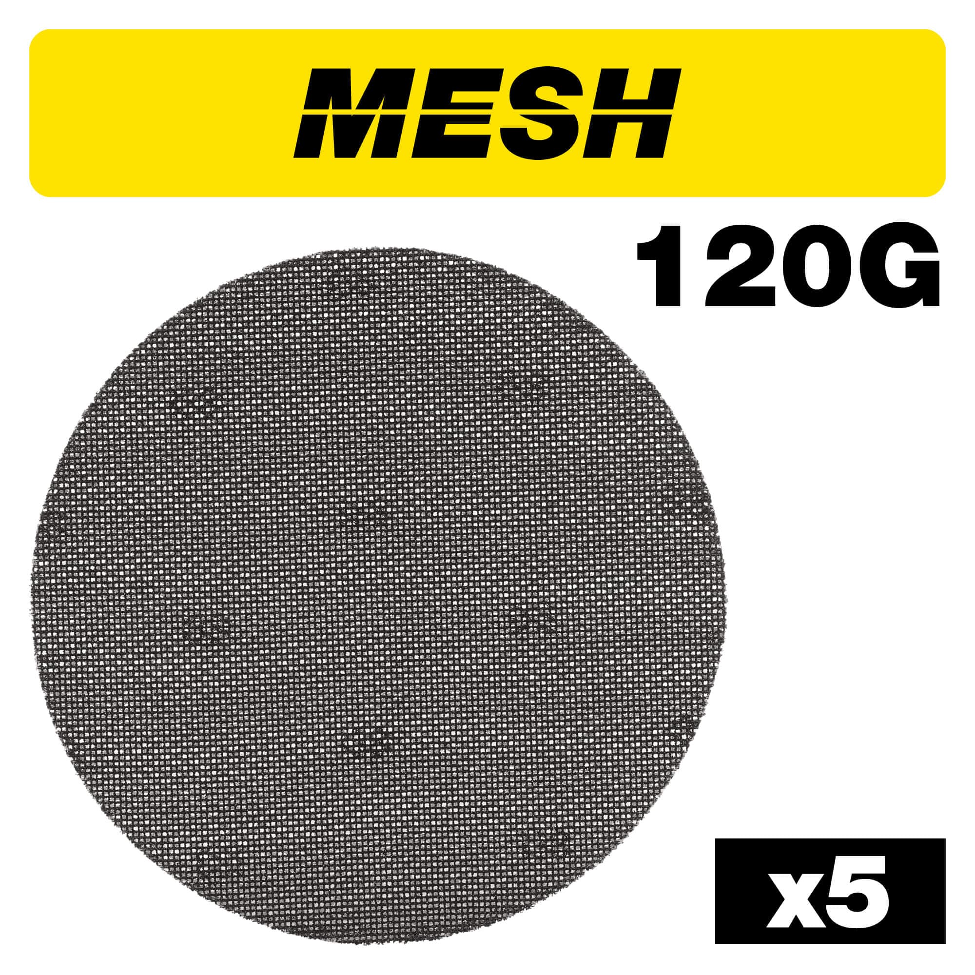 Trend Mesh Random Orbital Sanding Disc 5Pc 225Mm 120 Grit Pk 1 AB/225/120M
