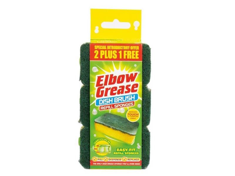 Elbow EG124 Grease Dish Brush Refill X 3 Eg124