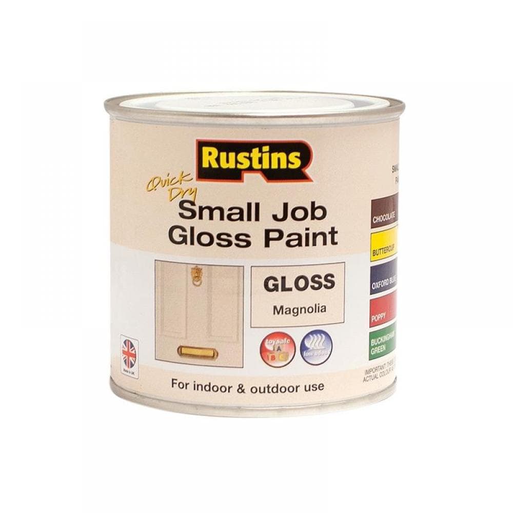 Rustins GPMGW250 Quick Dry Small Job Gloss Paint Magnolia 250Ml