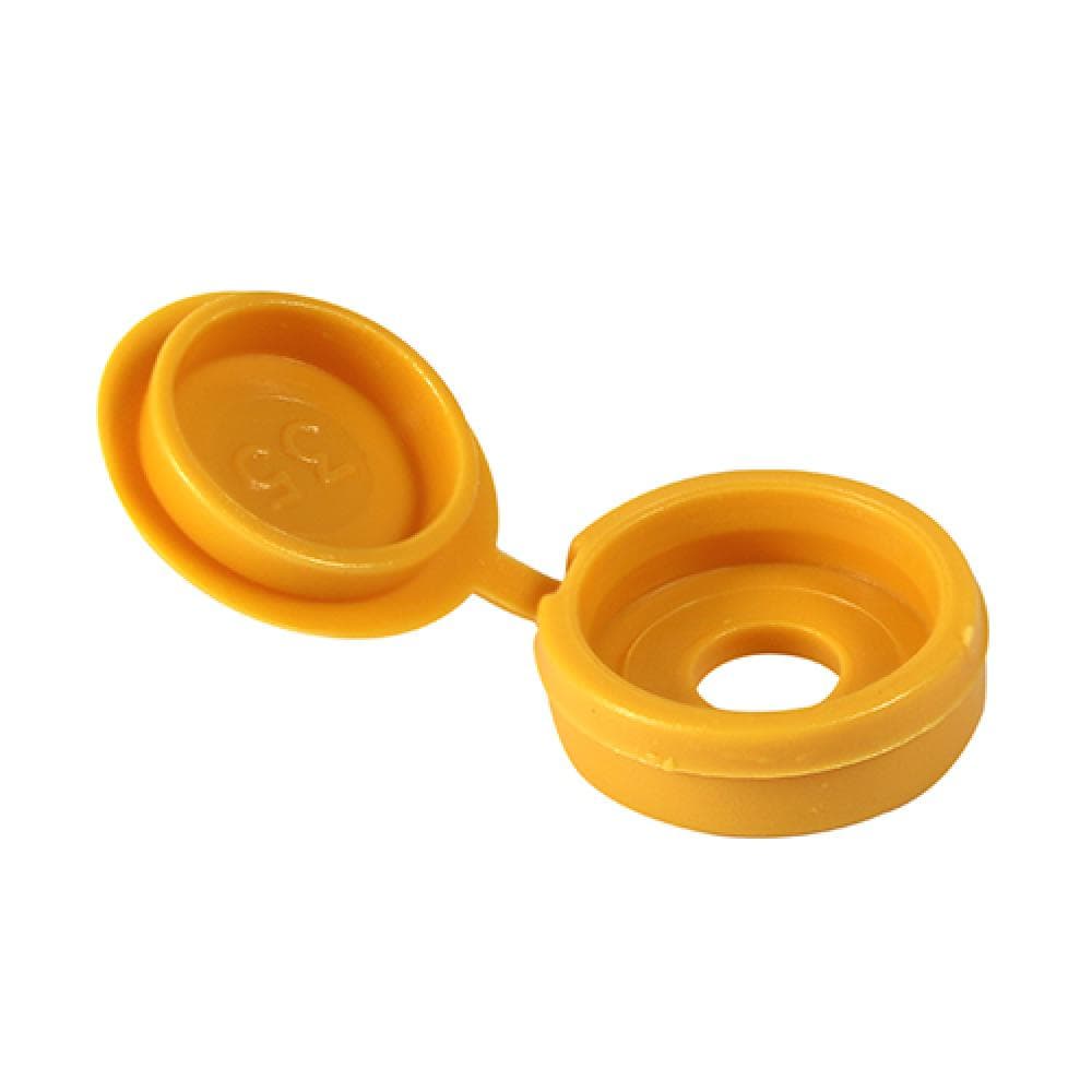 Timco SHCCYELLOWP Hinged Screw Caps - Small - Yellow To Fit 3.0 To 4.5 Screw TIMpac 100