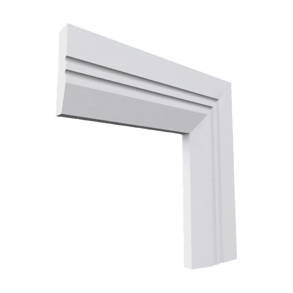 Chamfered Square C Grooved 2 MDF Architrave White Primed 4200mm x 95mm x 18mm