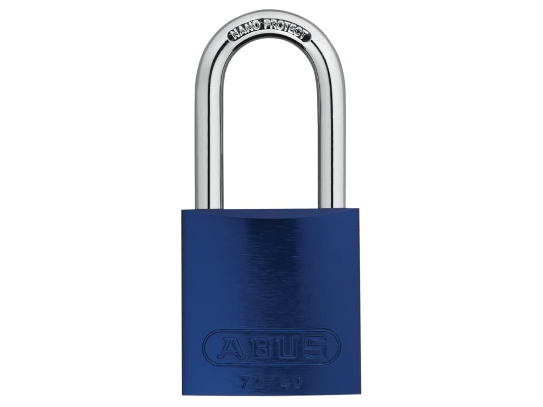 ABUS Mechanical 72/40mm Aluminium Padlock 40mm Long Shackle Blue Keyed Alike TT60121 10045233-01