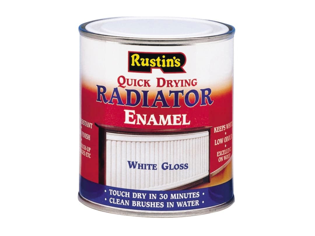 Rustins Quick Dry Radiator Enamel Gloss White 500ml RADG500