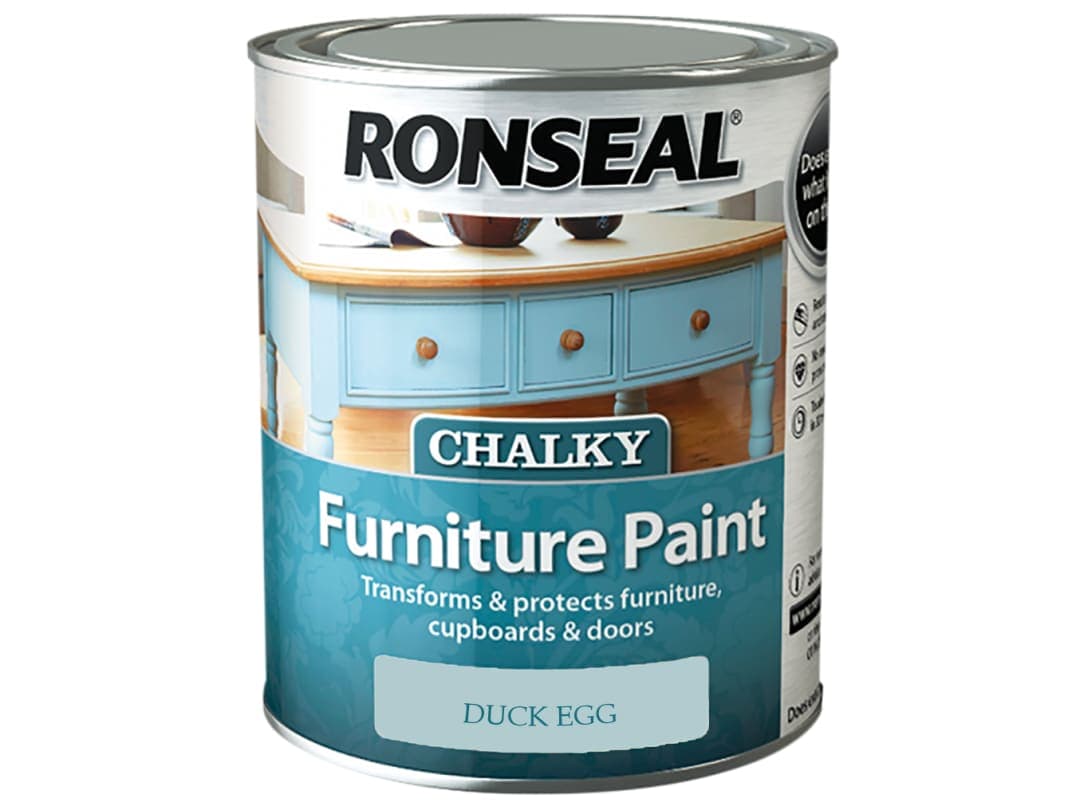 Ronseal Chalky Furniture Paint Duck Egg 750ml 37486