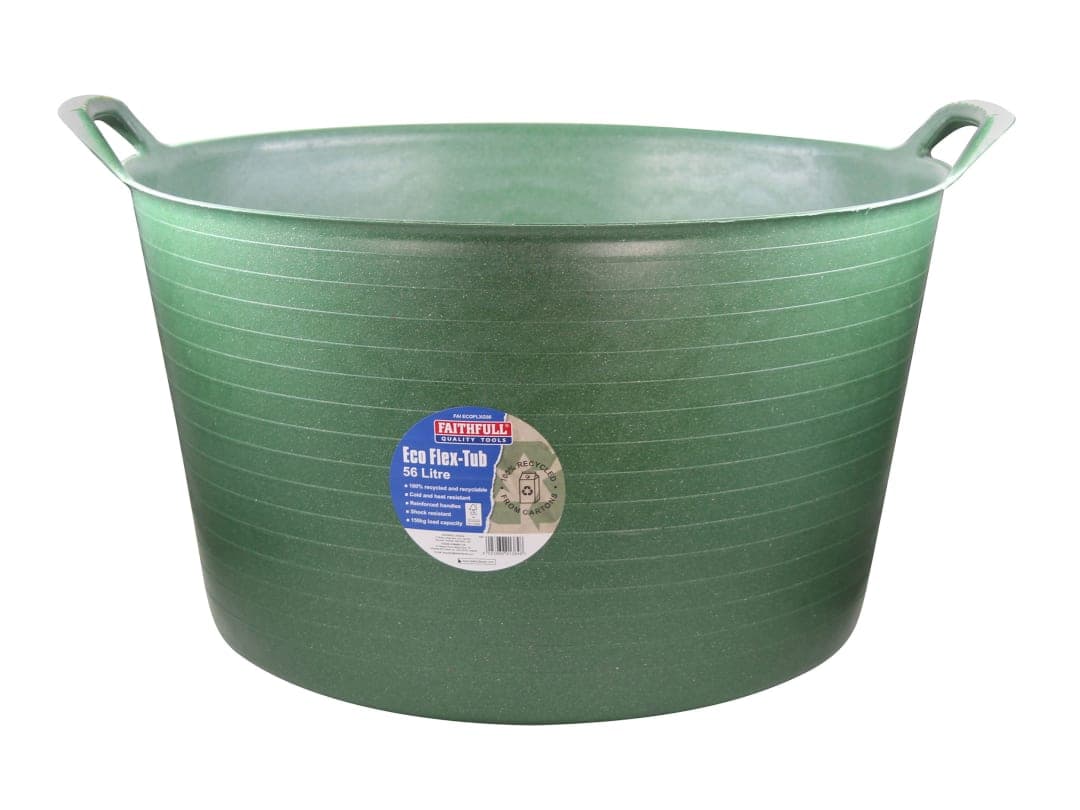 Faithfull Eco Flex Tub 56 litre - Recycled Green FAIECOFLXG56