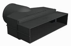 Subfloor Ventilation Square to Round Adaptor - Black