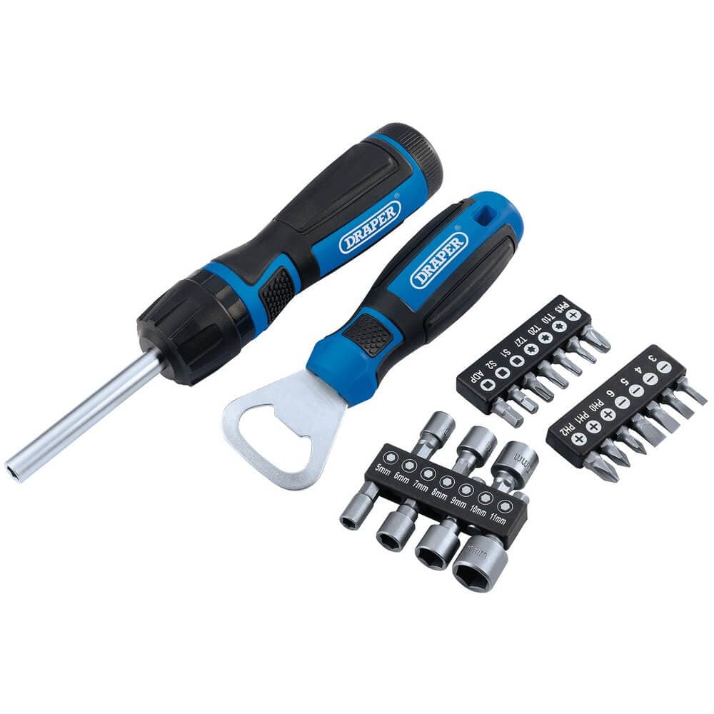 Draper 70443 Ratchet Screwdriver (23 Piece) each 1