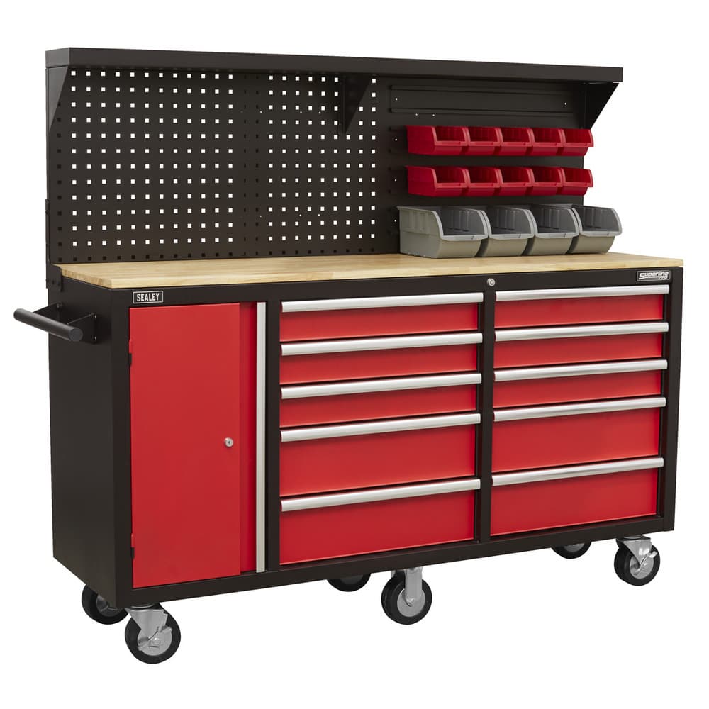 Sealey AP6310 Mobile Workstation 10 Drawer With Backboard