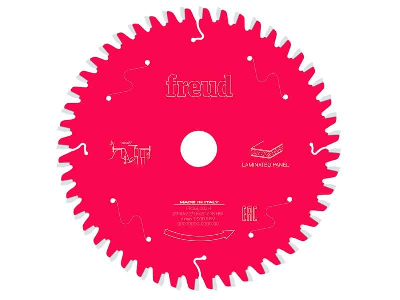 Freud F03FS09799 Laminated Panel Circular Saw Blade 160 X 20 X 2.2/1.6Mm X 48T