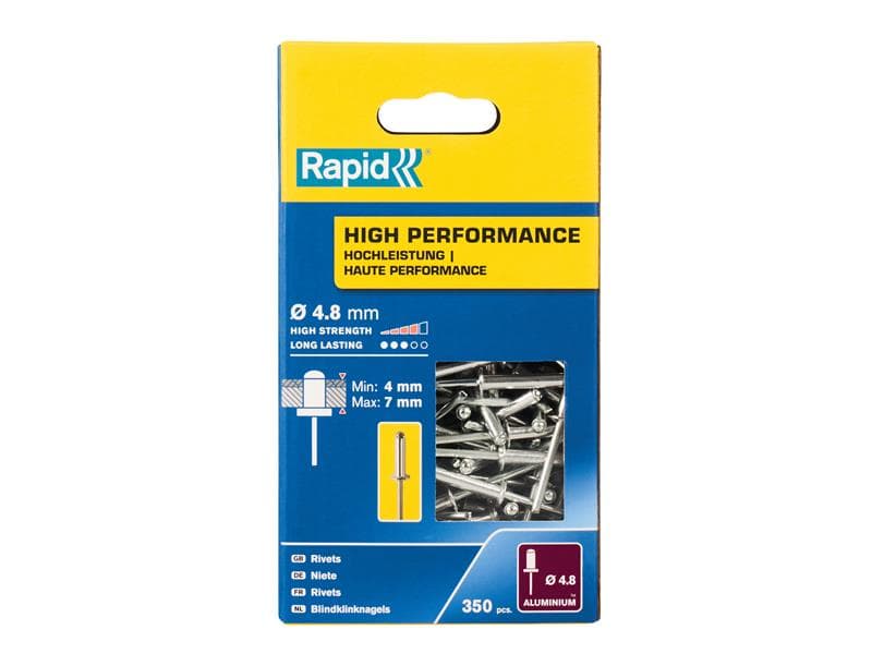 Rapid 5001435 High Performance Rivets 4.8 X 10Mm (Box 350)