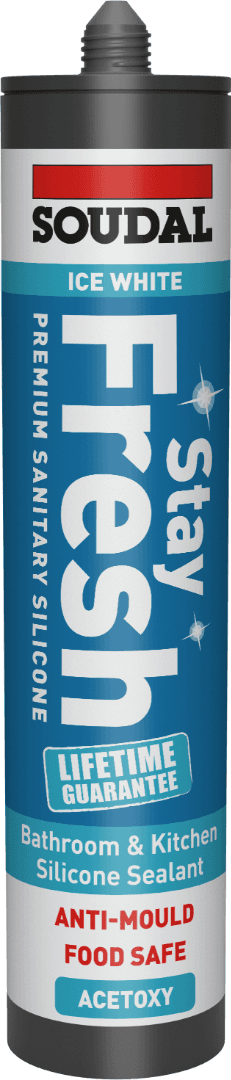 Soudal Stay Fresh Acetoxy Anti-Mould Silicone Ice White 290Ml 152987