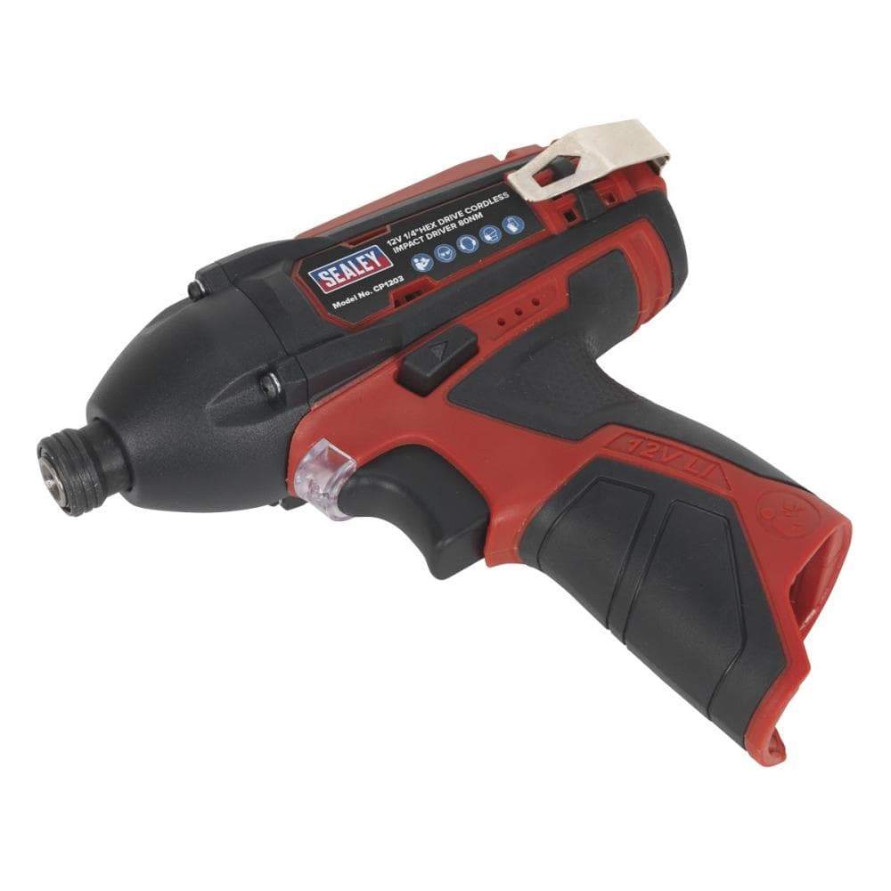 Sealey CP1203 Cordless Impact Driver 1/4inHex Drive 12V Sv12 Series - Body Only