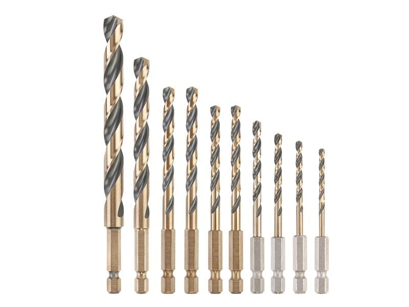 Dewalt DT20620-QZ Dt20620 Black & Gold Hss Drill Set 10 Piece