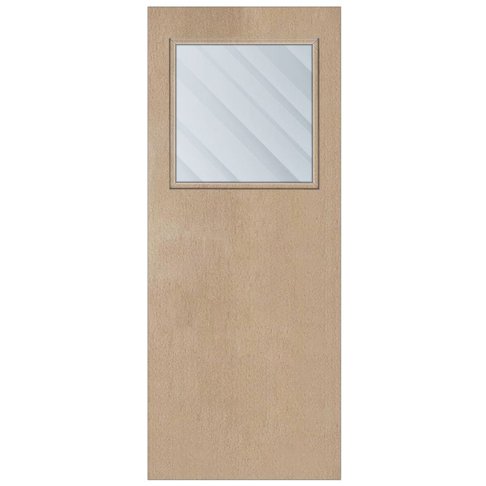 Paint Grade Solid Core FD30 Clear Glazed Internal Fire Door 1981mm x 762mm x 44mm | 600mm x 538mm VP