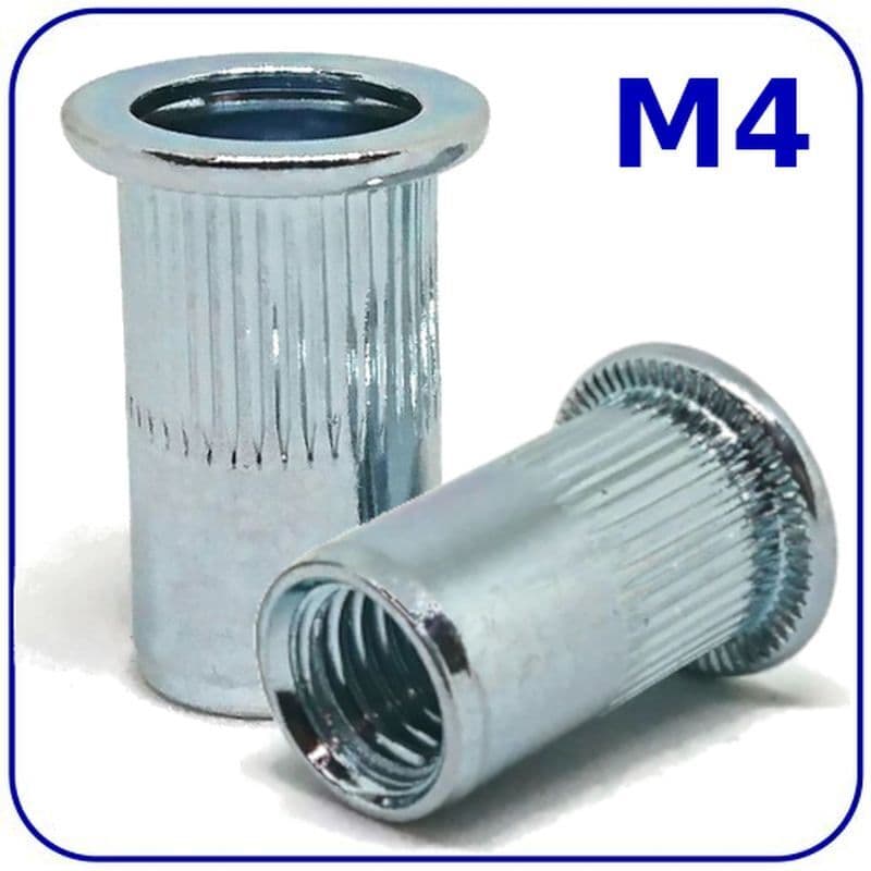 M4 Rivnuts Steel Knurled