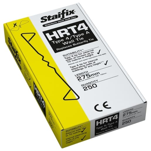 Staifix HRT4 Type 4/TYPE A Stainless Steel Pack of 250 Housing Tie Box , 275mm