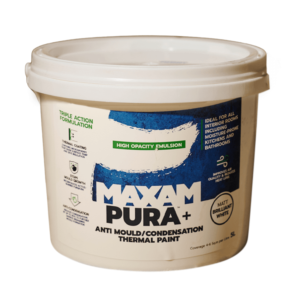MAXAM PURA+ Anti Mould/Condensation Thermal Paint 5L White