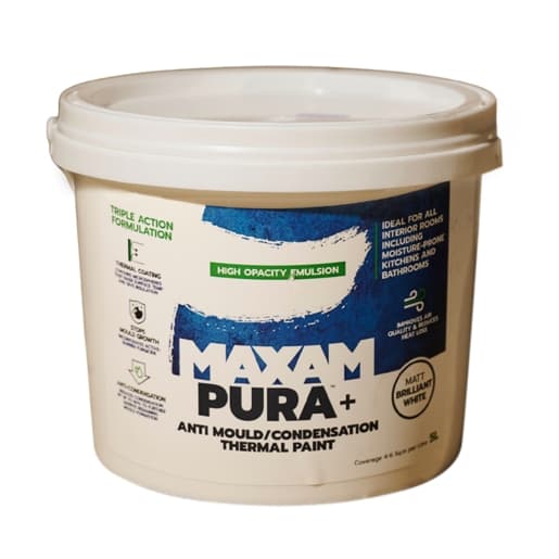 MAXAM PURA+ Anti Mould/Condensation Thermal Paint 5L White