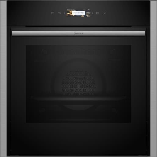 NEFF N70 Home Connect Built In Pyrolytic Single Oven with Slide & Hide Handle Stainless Steel 60cm - B54CR71N0B