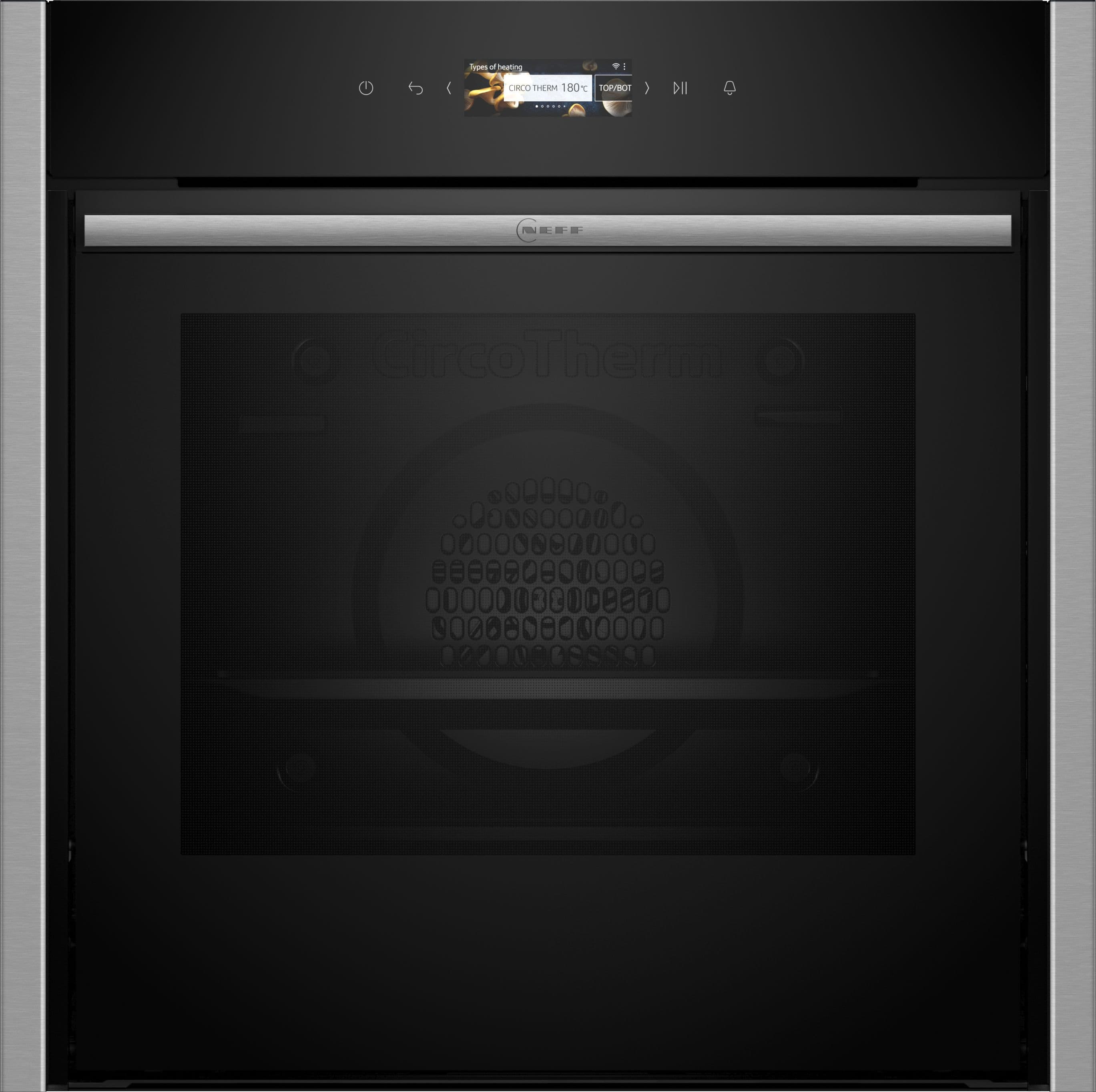 NEFF N70 Home Connect Built In Pyrolytic Single Oven with Slide & Hide Handle Stainless Steel 60cm - B54CR71N0B