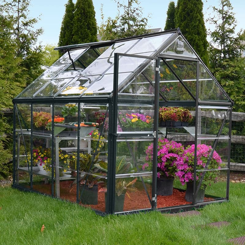 6â x 8â Palram Canopia Harmony Walk In Grey Polycarbonate Greenhouse (1.85m x 2.47m)