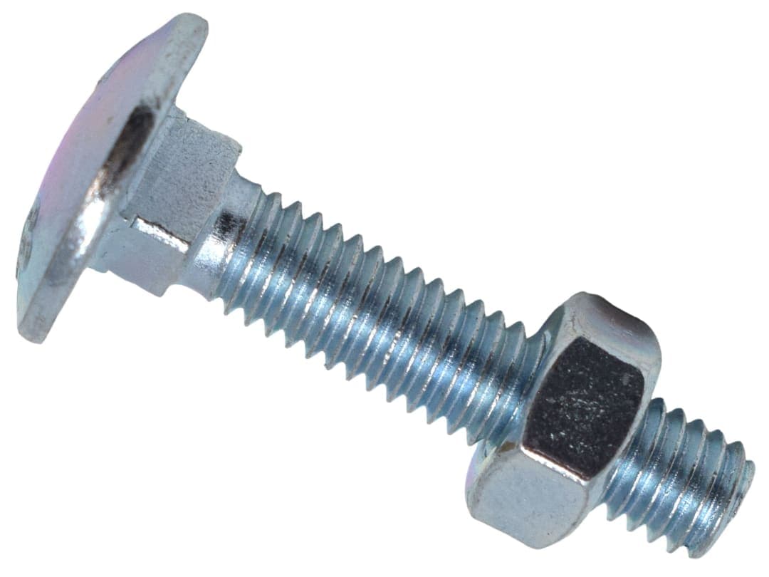 METALMATE® Cup Square Hex Bolt & Nut ZP M6 x 30mm Box 50 MEMCSX0630
