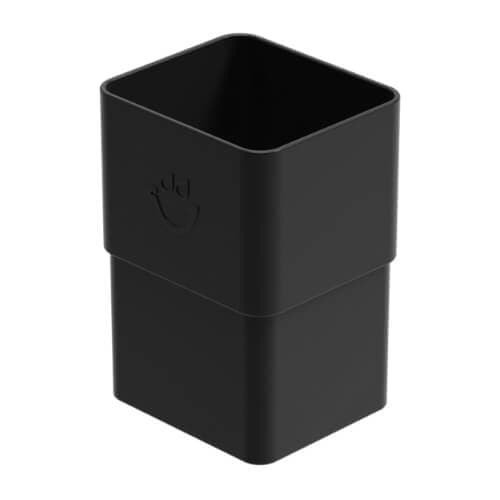 Square Large Downpipe Socket - 80mm x 70mm Galeco Grey
