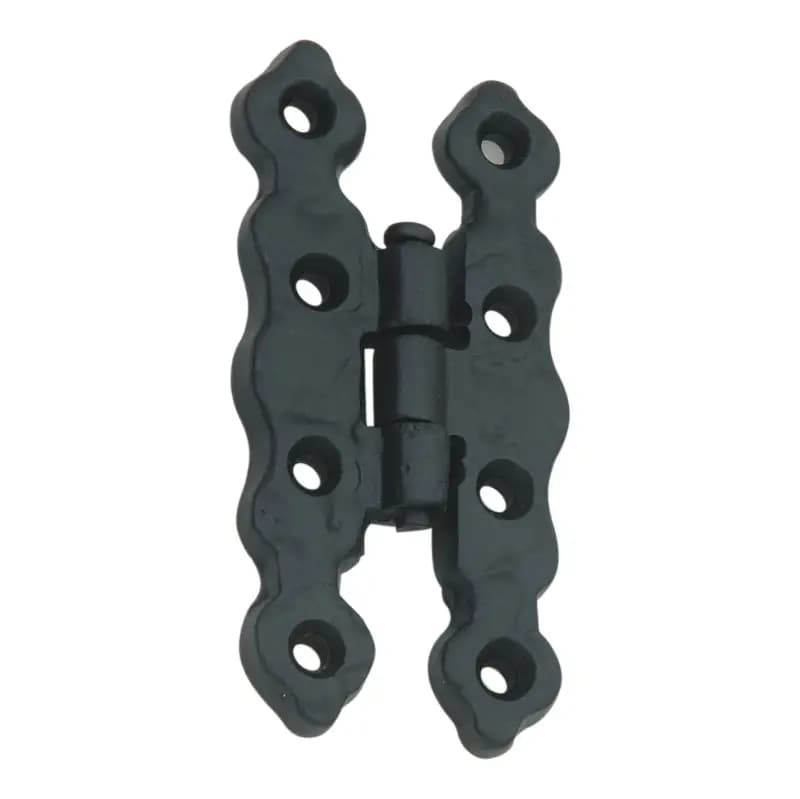 Gothic Cabinet Hinge - Antique Black Iron - 82x40mm - Single - Hardware Solutions