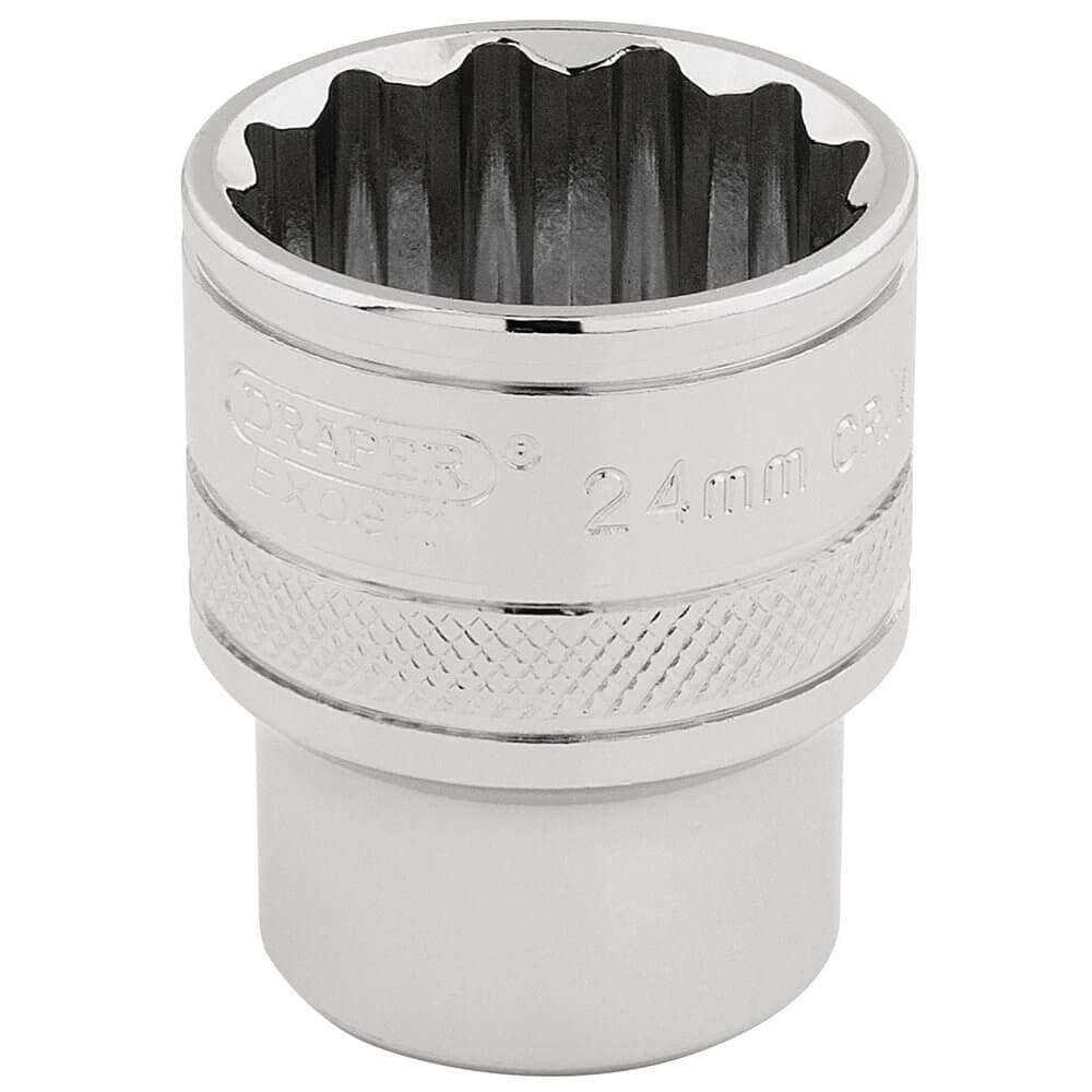 Draper Expert 33372 Hi-Torq® 12 Point Socket 1/2in Sq. Dr. 24Mm each