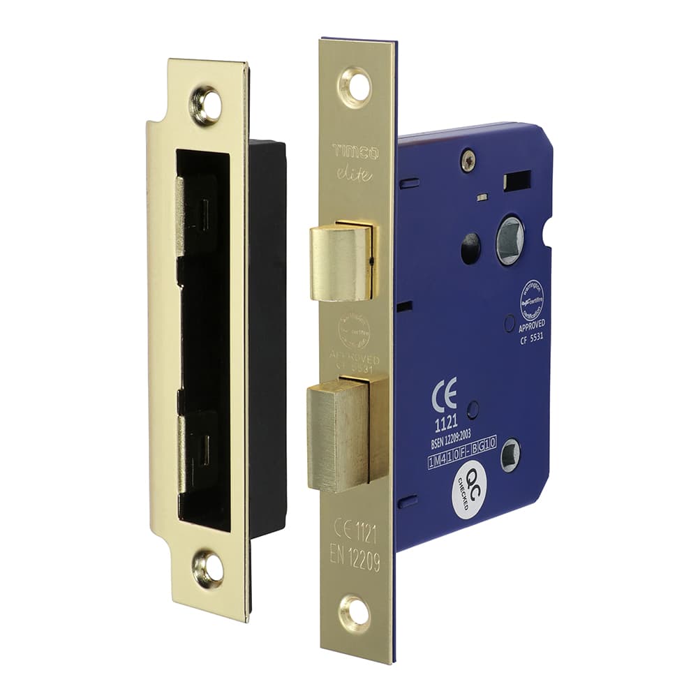 Timco 675248 Bathroom Lock - Electro Brass 78Mm Box 1