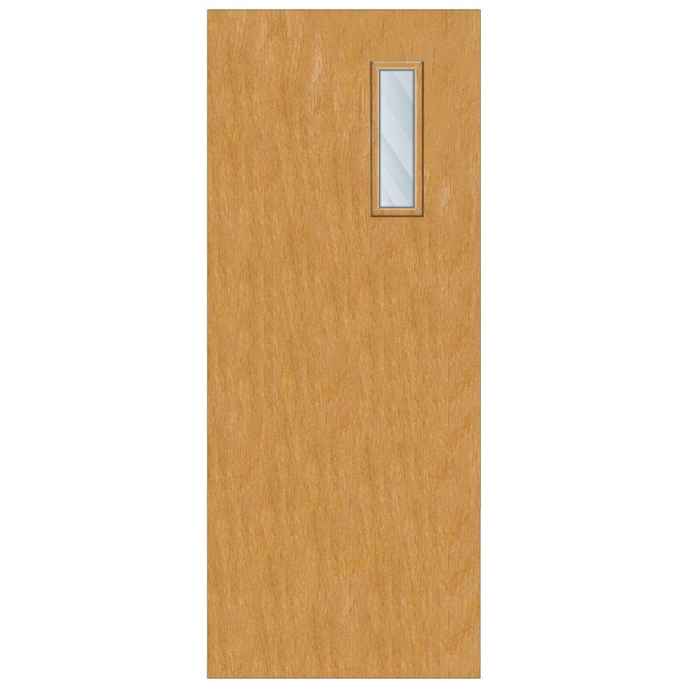 Crown Oak Solid Core Clear Laminate Glazed Internal Door 1981mm x 762mm x 44mm | 450mm x 150mm VP