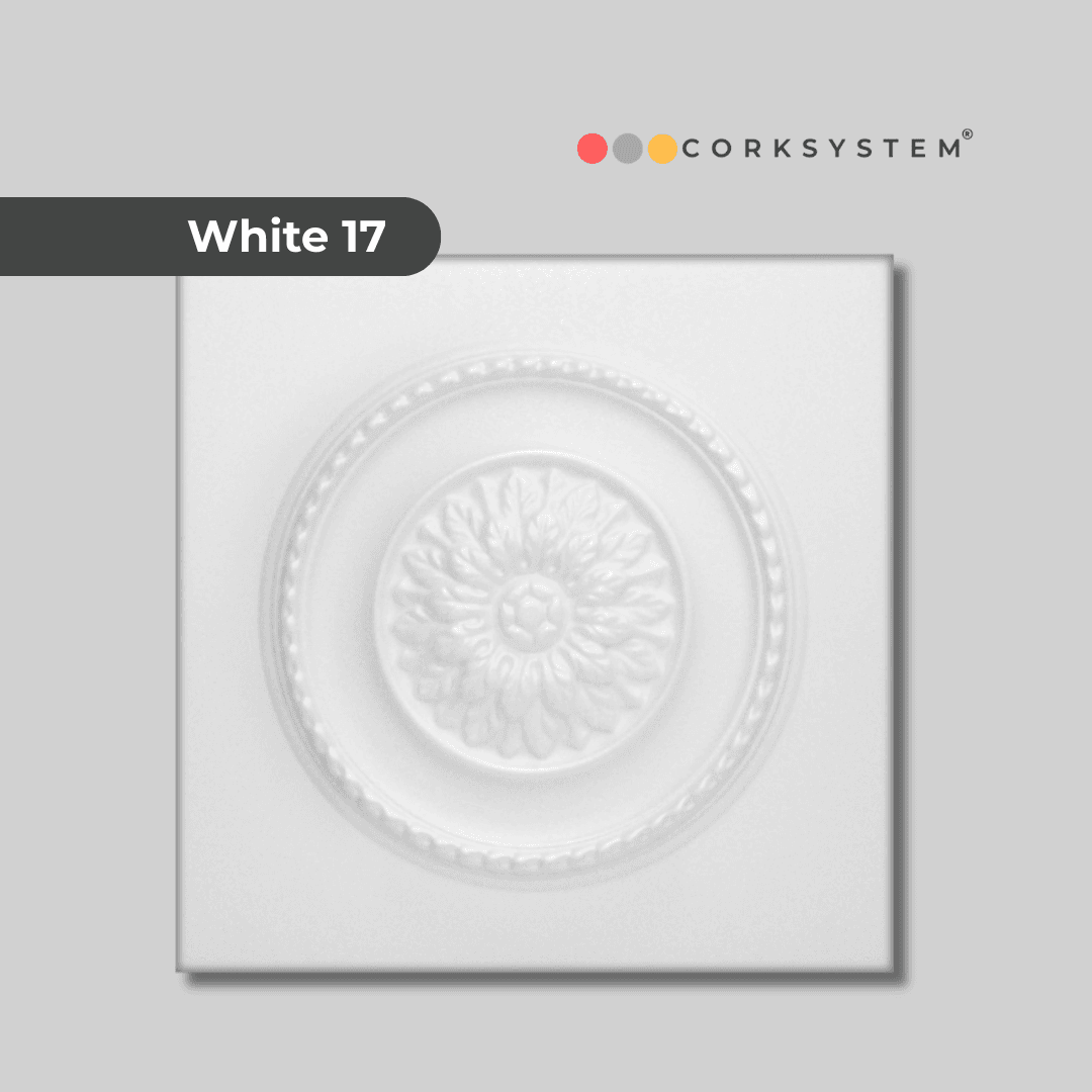 White 17: Decorative Ceiling & Wall Panels - 2m2 (21.52 sqft) - 8 Panels