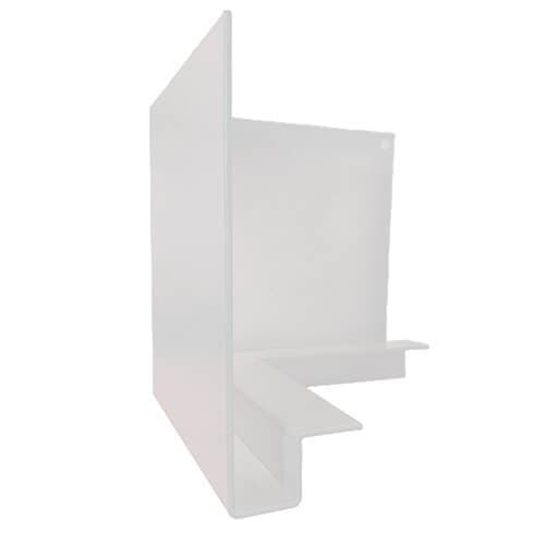 Aluminium Fascia J Profile External 90 Degree Corner - 150mm x 2mm White (9016 Matt)
