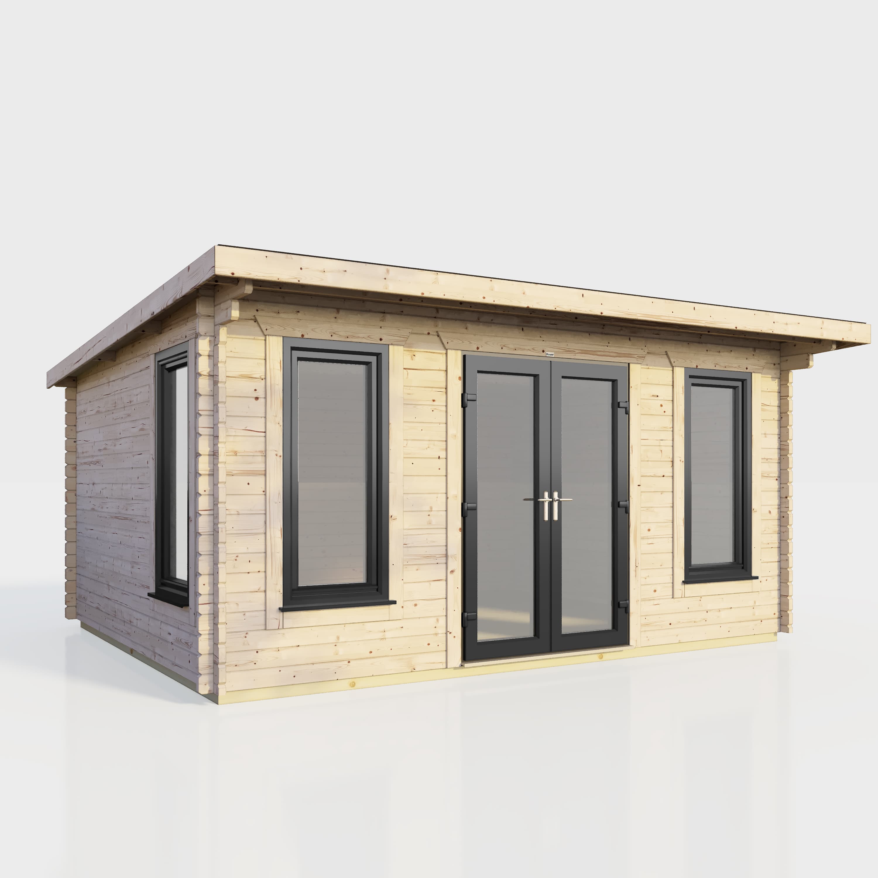 Powersheds 16 x 10 Power Pent Log Cabin Centre Doors