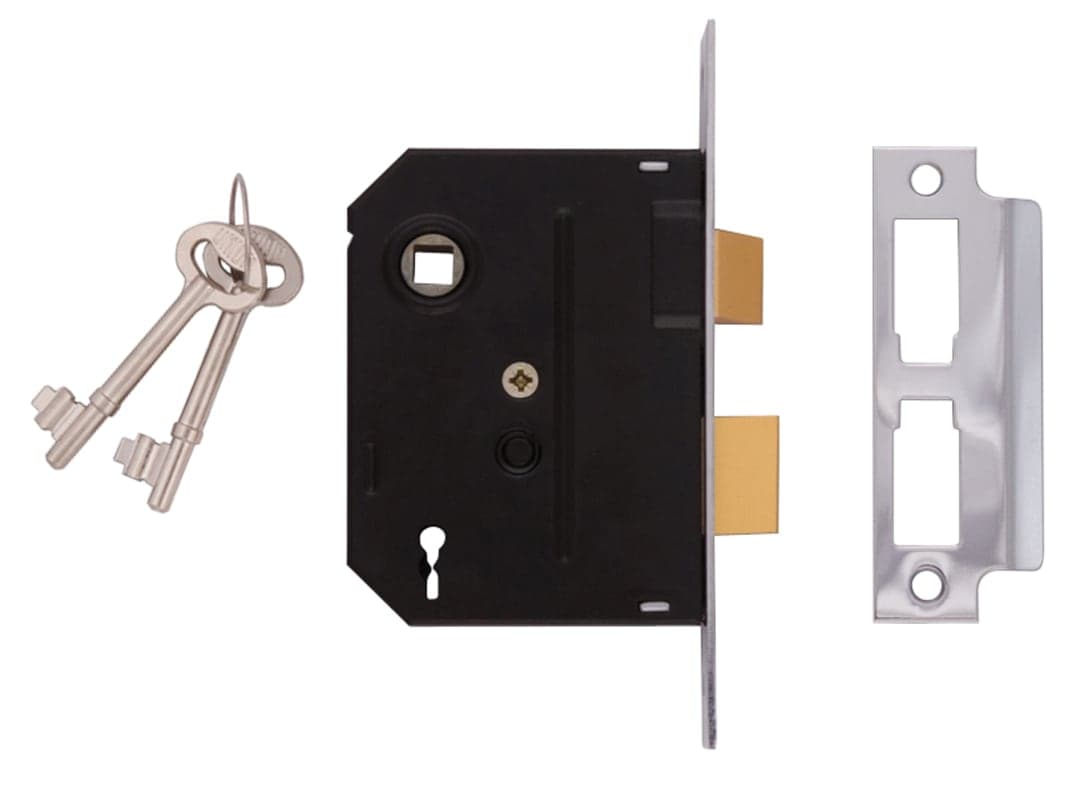 UNION 2295 2 Lever Mortice Sashlock Chrome Finish 76mm 3in Visi Y2295-CH-3.00