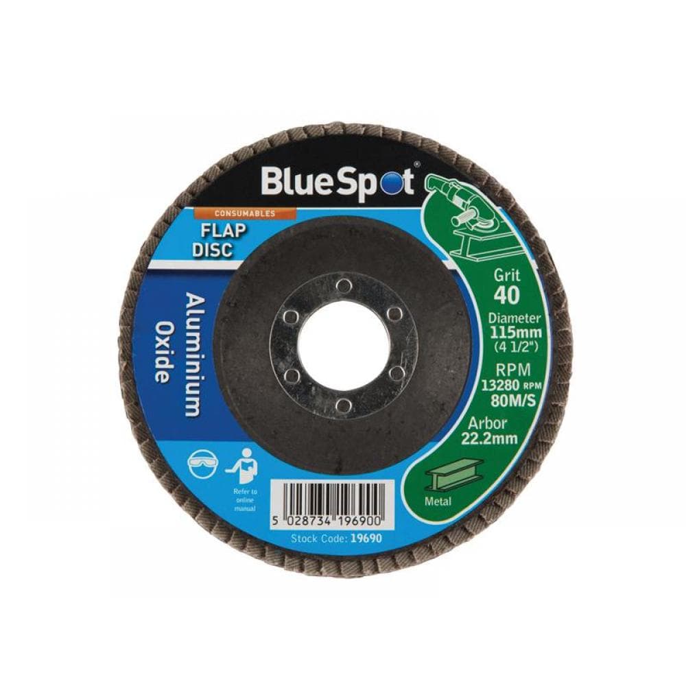 Bluespot Tools 19690 Sanding Flap Disc 115Mm 40 Grit