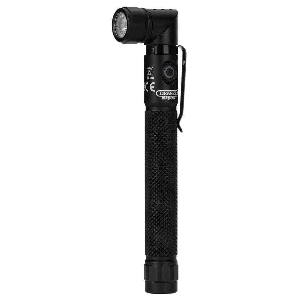 Draper Expert Smd Led Usb Rechargeable 90° Adjustable Head Torch 3.5W 350 Lumens Usb-C Cable Supplied Pk 1 30986
