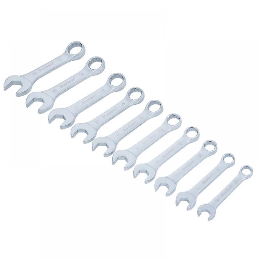 Bluespot Tools 04110 Stubby Combination Spanner Set 10 Piece