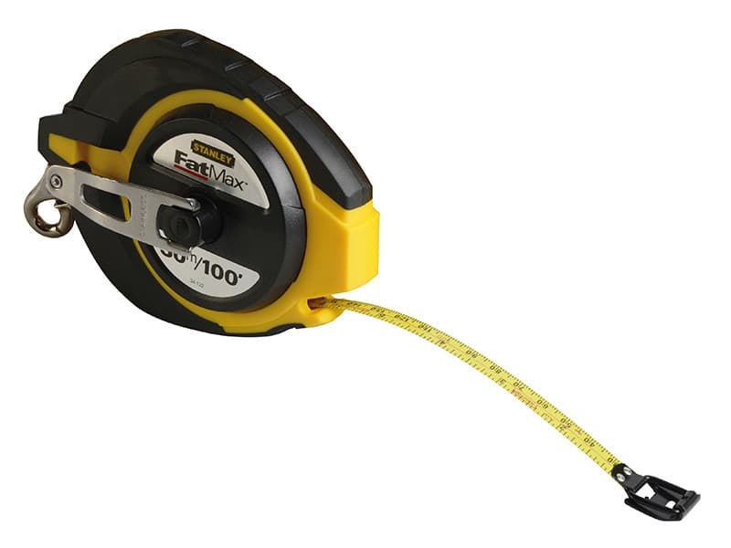Stanley® 0-34-132 Fatmax® Closed Case Steel Long Tape 30M/100Ft (Width 10Mm)