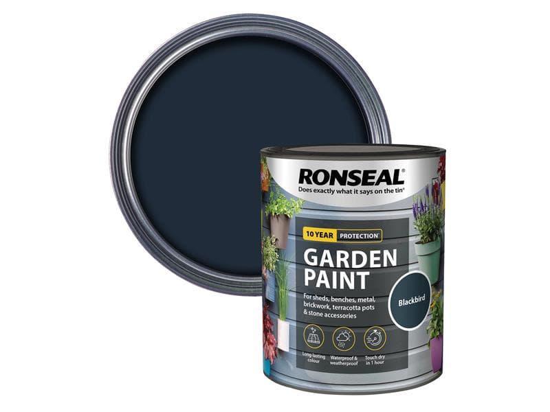 Ronseal 37406 Garden Paint Blackbird 750Ml